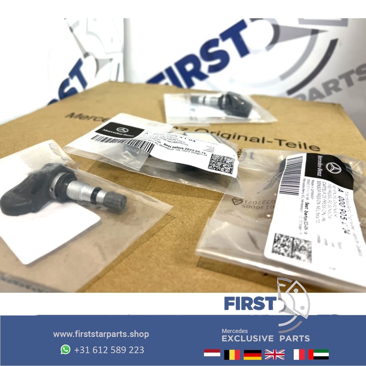 A0009054104 TPMS RDKS VENTIEL BANDENSPANNINGSSENSOR Mercedes, Gebruikt, -, Ophalen of Verzenden, -