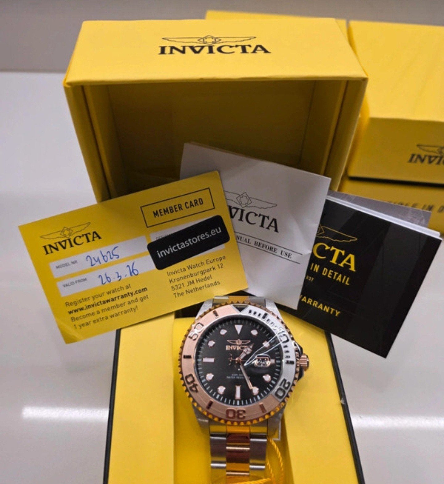 Invicta Pro Diver 24625 Herenhorloge - Nieuw in doos, Sieraden, Tassen en Uiterlijk, Horloges | Heren, Overige merken, Staal, Staal