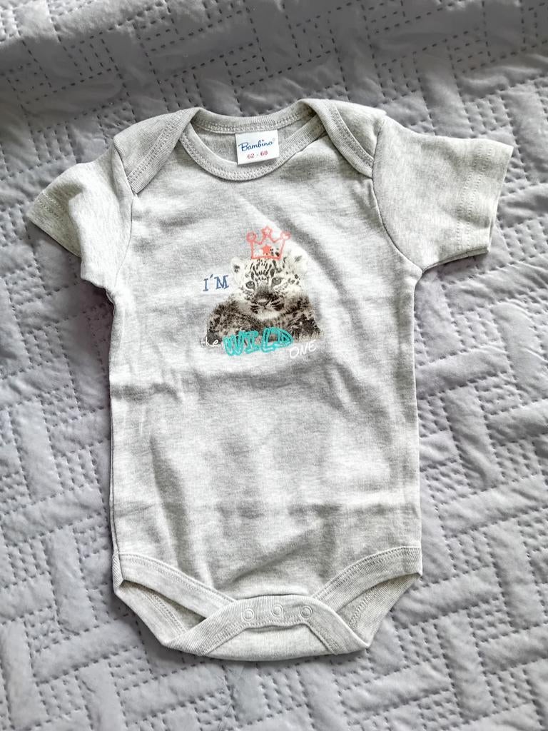 Romper korte mouw Bambino maat 62-68, nieuw, Kinderen en Baby's, Babykleding | Maat 62, Nacht- of Onderkleding, Jongetje of Meisje