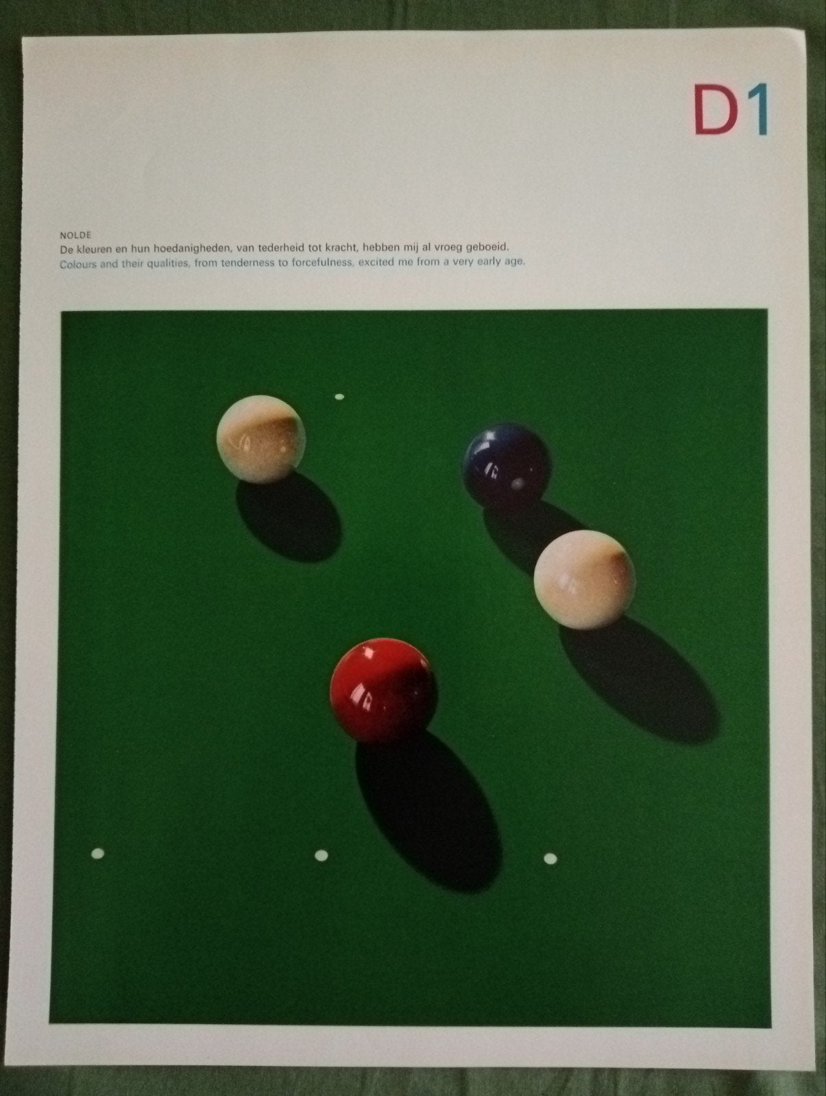 Biljarten print uit 1967, Ophalen of Verzenden