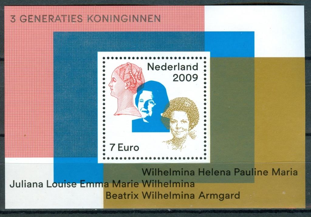 Ned. NVPH 2642 Drie generaties koninginnen 2009, Postzegels en Munten, Postzegels | Nederland, Ophalen of Verzenden, Na 1940, Postfris