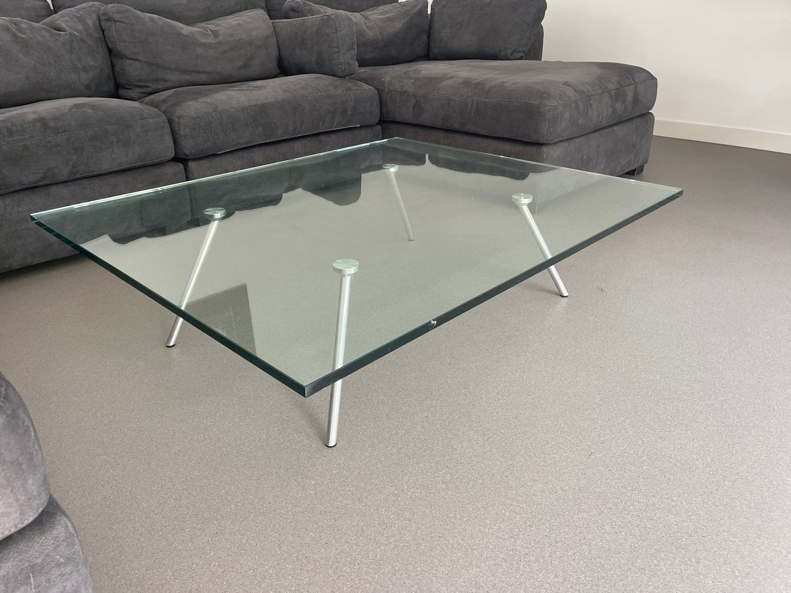 Glazen salon tafel, Ophalen, 100 tot 150 cm, 100 tot 150 cm, Glas