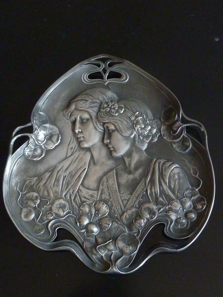 Jugendstil WMF Visitekaarthouder, Art Nouveau, schaaltje, Antiek en Kunst, Ophalen of Verzenden