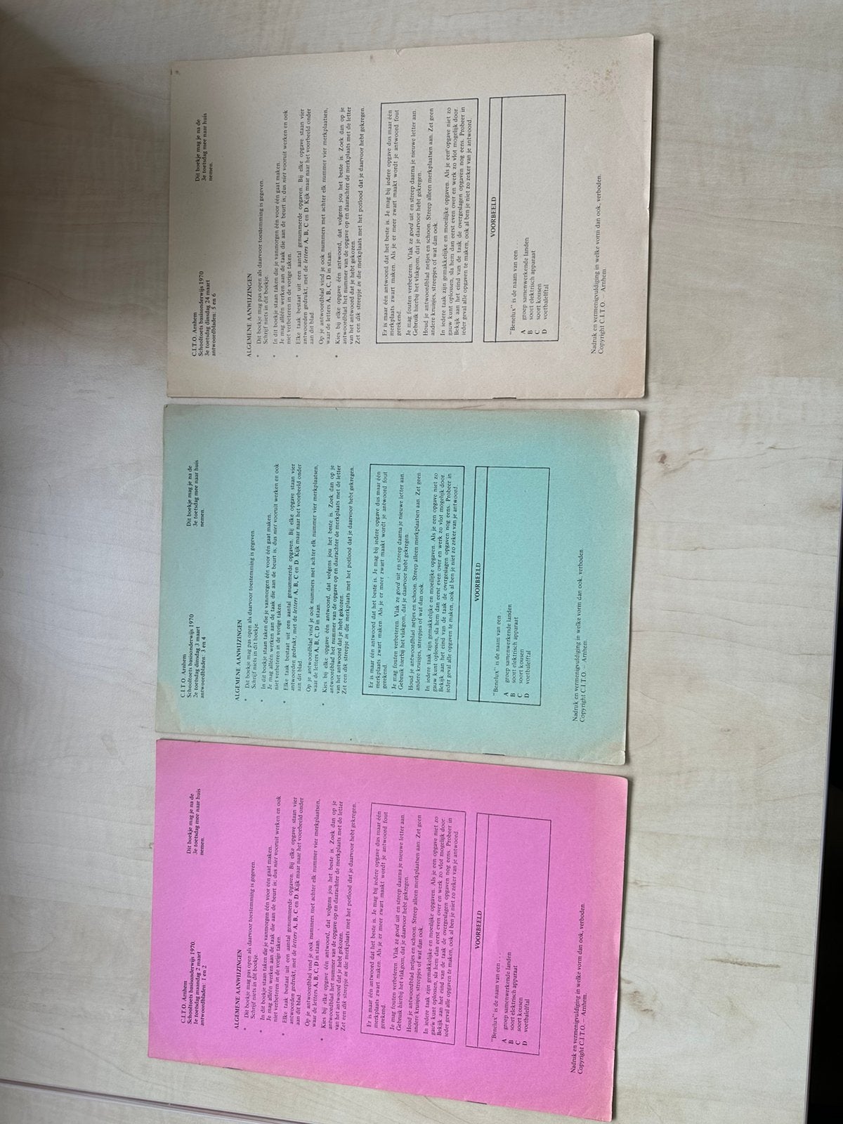 Originele CITO Schooltoets Basisonderwijs 1970–complete set, Ophalen of Verzenden, Gelezen, Overige niveaus