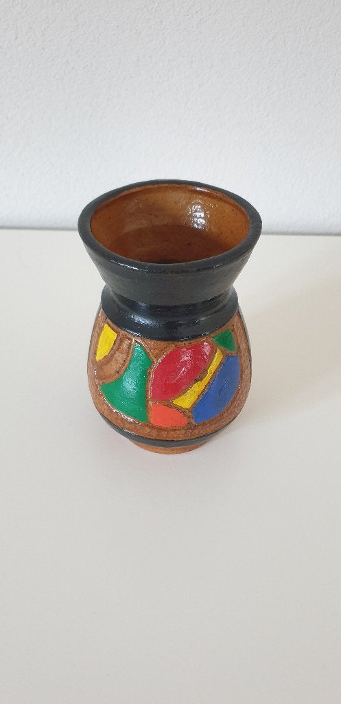 NIEUW!  Vaasje, (bloem)potje, geglazuurd aardewerk, Huis en Inrichting, Ophalen of Verzenden, Nieuw, Meerkleurig, Steen/keramiek
