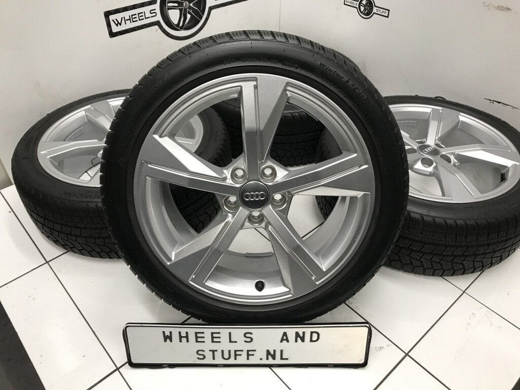 Audi A1 lichtmetaal velgen 17"inch winterbanden 5x100, Ophalen, Gebruikt, 17 inch, Banden en Velgen