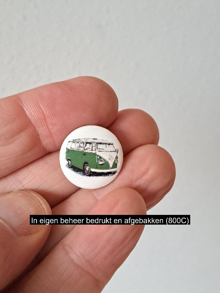 VW Combi Bus Koelkastmagneet Aardewerk D2xH0.2cm, Ophalen of Verzenden, Nieuw