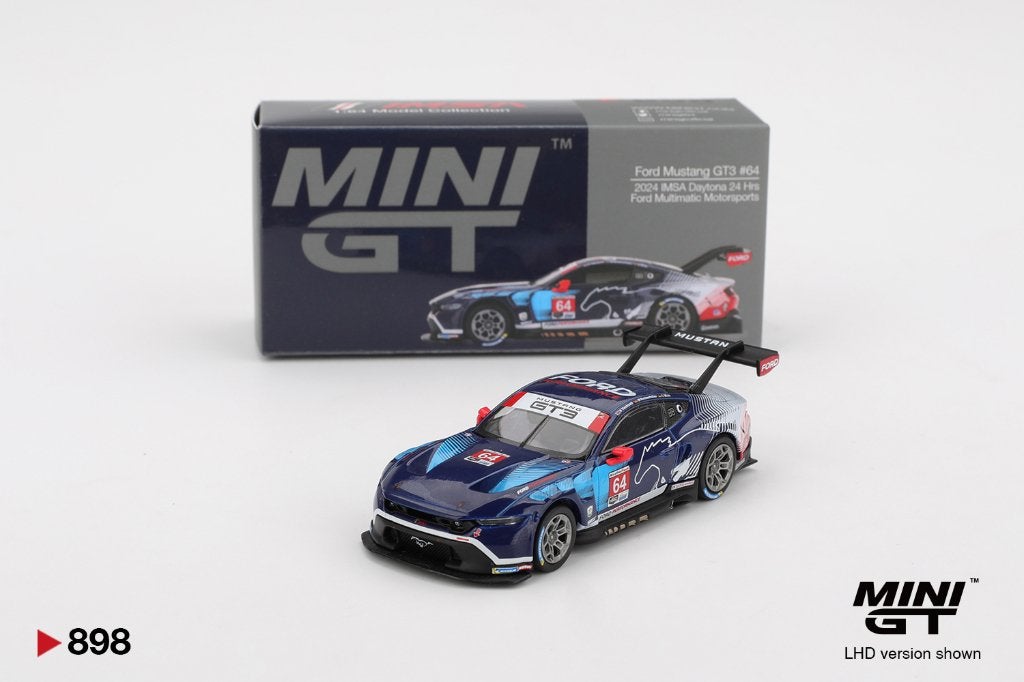 2024 Ford Mustang gt3 van Mini GT 1/64 nr. 64 Daytona 24 hrs, Ophalen of Verzenden, Nieuw, Auto
