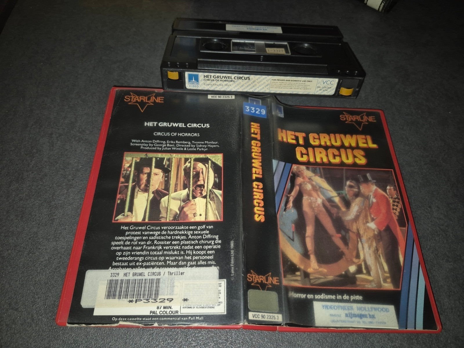 GRUWEL CIRCUS op VCC! Horror op THORN EMI, Vanaf 16 jaar, Ophalen of Verzenden, Zo goed als nieuw, Horror