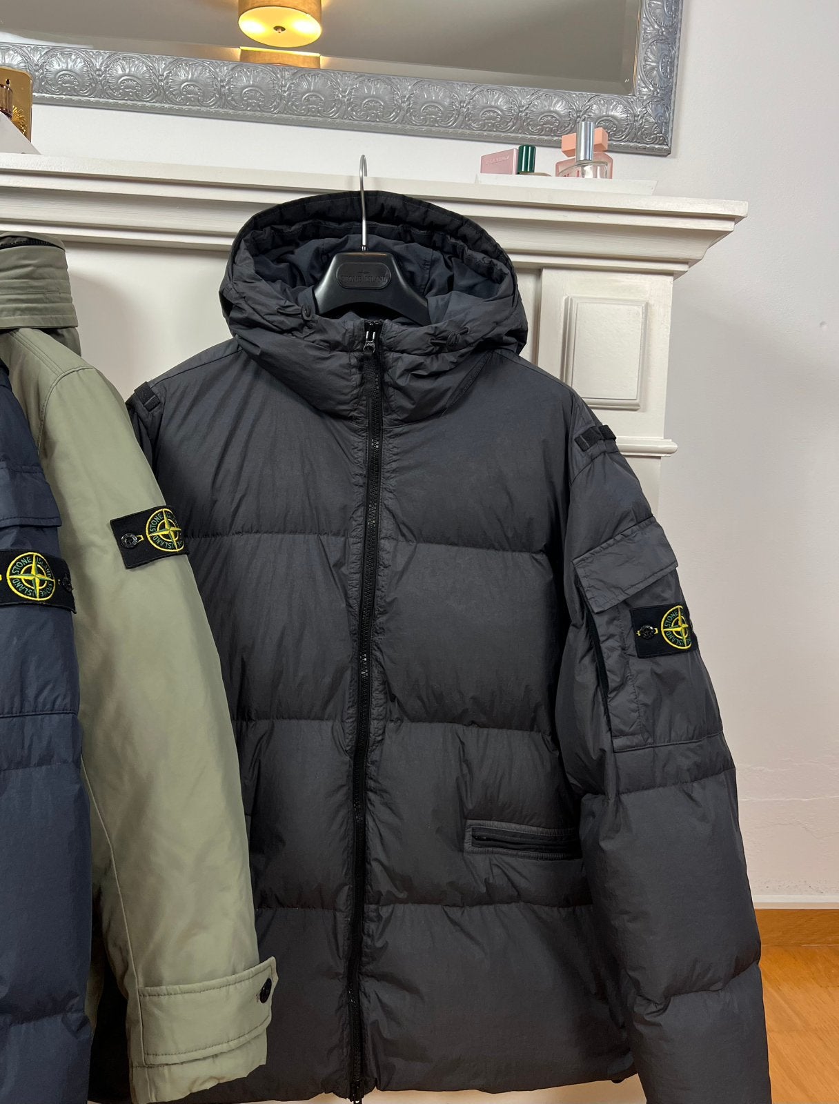 Stone Island | Garment Dyed R-NY Down | Grey | Size XXL, Kleding | Heren, Jassen | Winter, Ophalen of Verzenden, Zo goed als nieuw