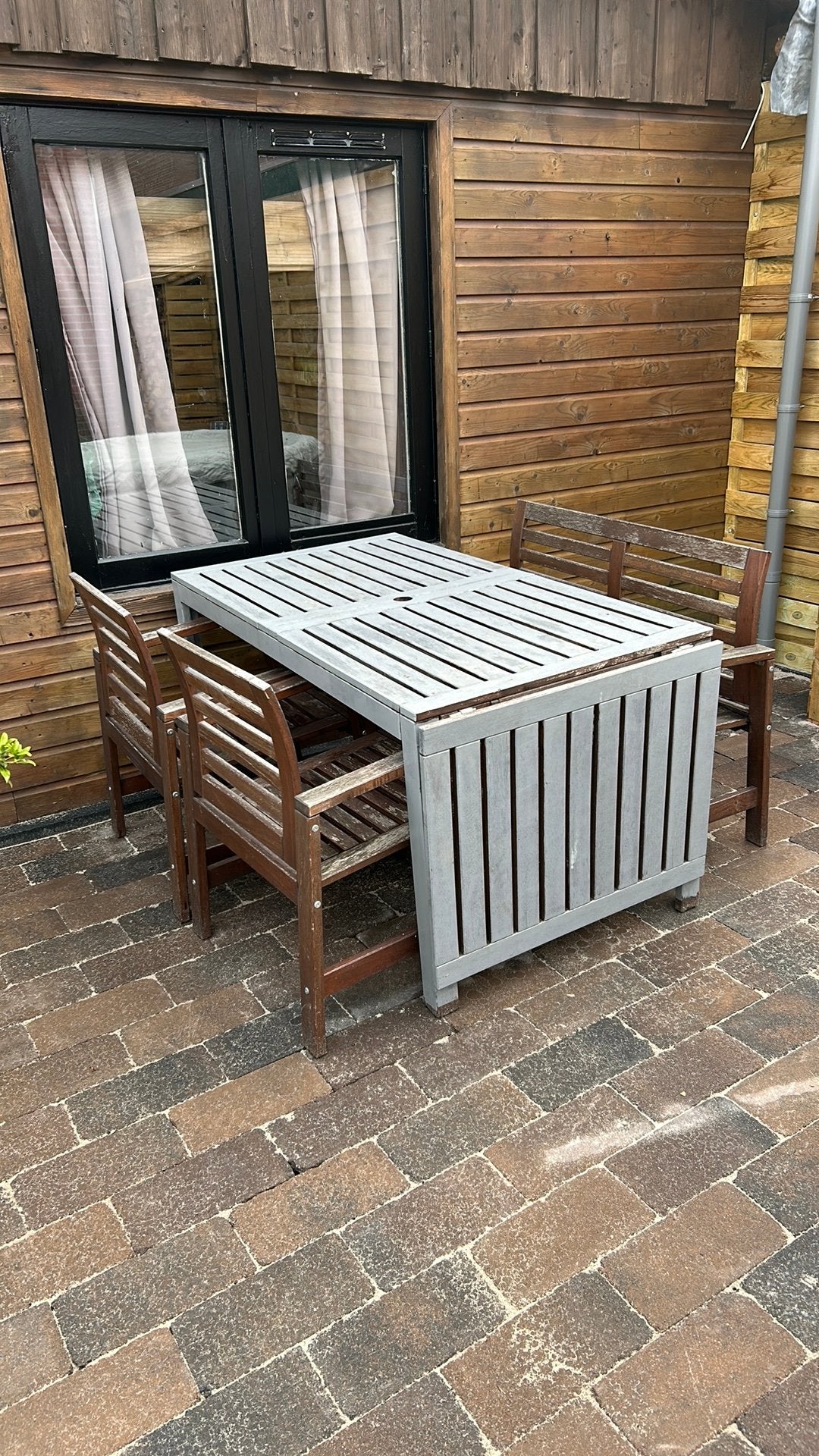 Gratis Tuinset, Ophalen, 4 zitplaatsen, Gebruikt, Bank
