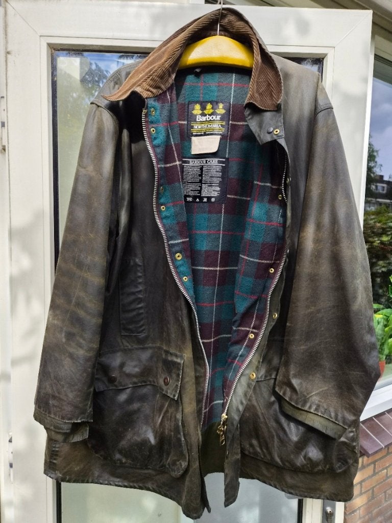 Barbour waxcoat Northumbria XXXL groen, Ophalen of Verzenden, Gedragen, Overige maten, Groen