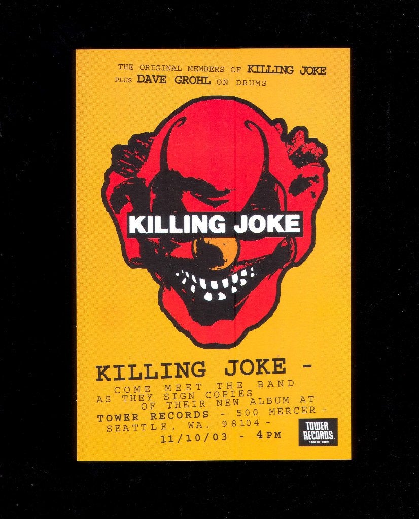 Killing Joke PROMO FOTOKAART 2003 USA Dave Grohl, Killing Joke, Verzenden, Zo goed als nieuw, Foto of Kaart