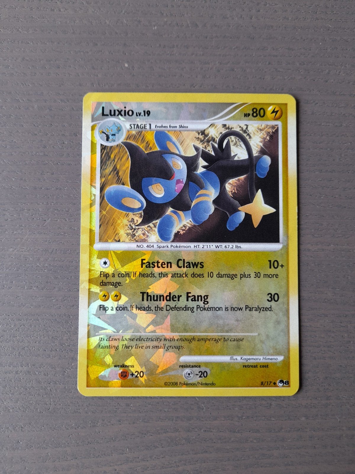 Pop series 8 8/17 luxio cracked ice reverse, Ophalen of Verzenden, Gebruikt, Losse kaart, Foil