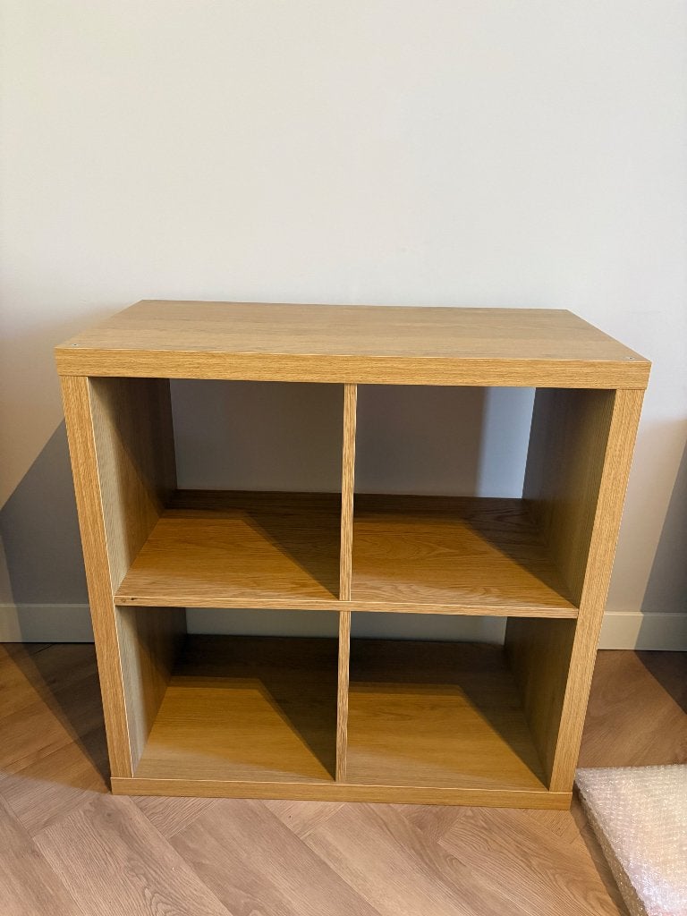 IKEA Kallax Kast 2x2 Vakken - Eikenhout Look, Ophalen, Met plank(en), Gebruikt, Modern, Scandinavisch