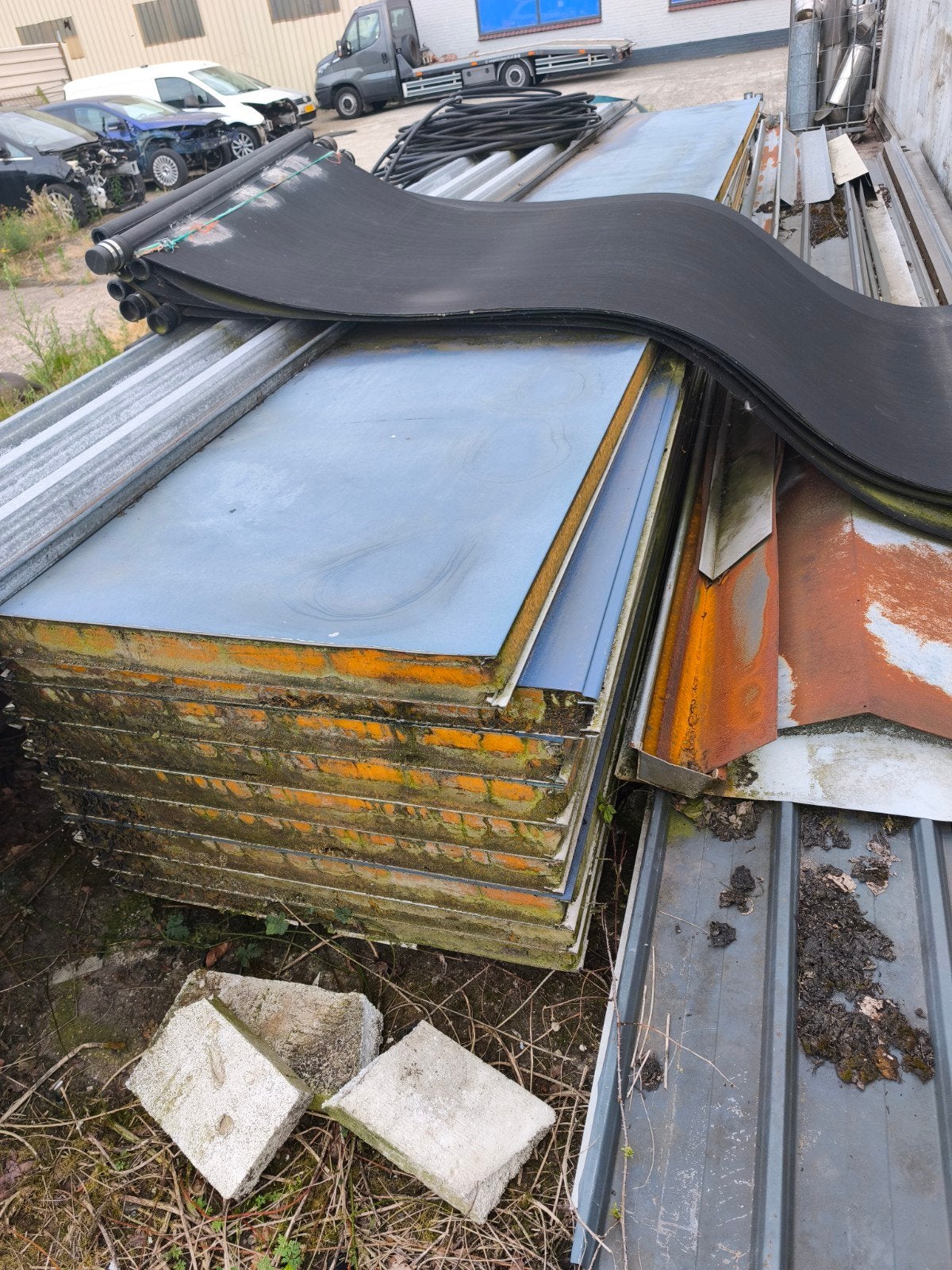 Super isolatie Sandwichpanelen 10 cm dik, 1x6 meter 9x, Doe-het-zelf en Verbouw, Gebruikt, Ophalen of Verzenden, 15 m² of meer