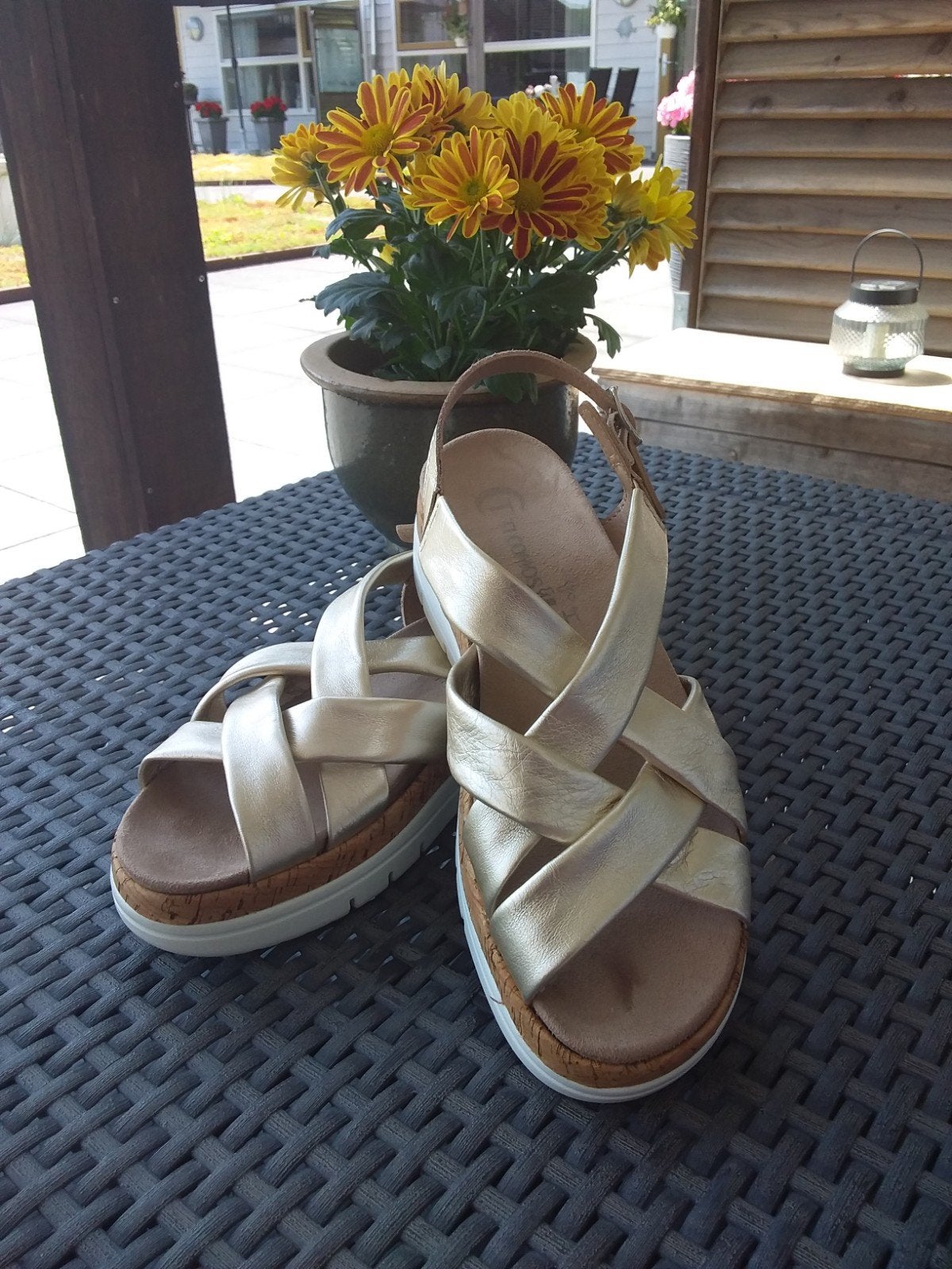 Sandalen merk Ti  comos, Overige kleuren, Zo goed als nieuw, Ti comos, Sandalen of Muiltjes