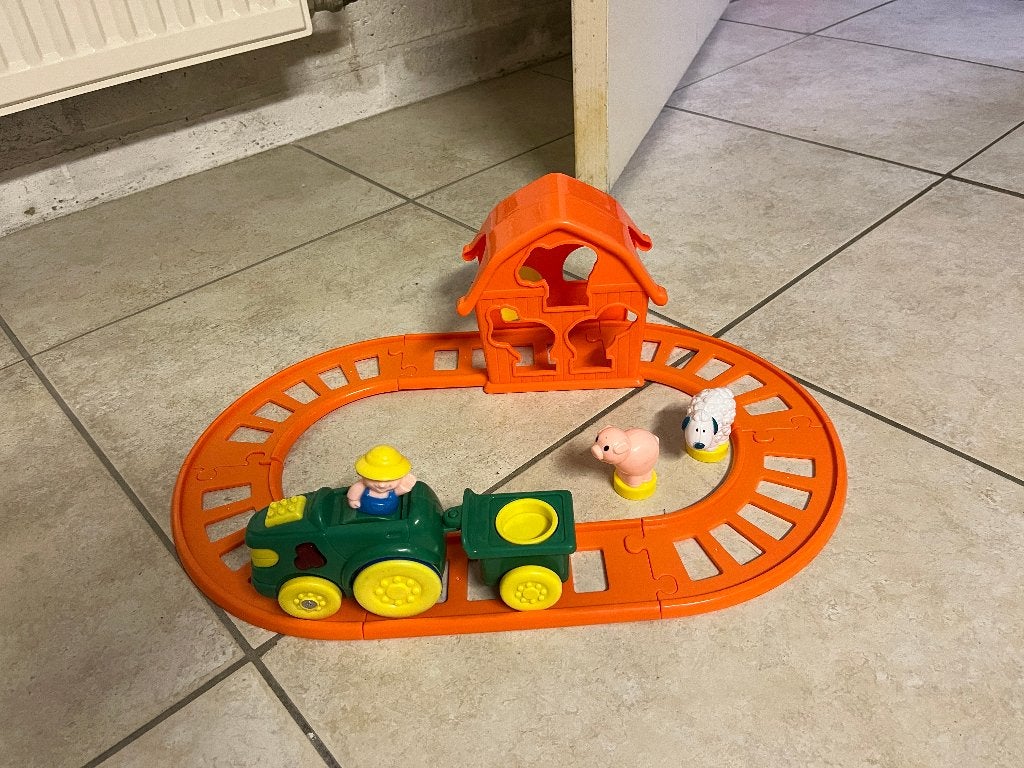 Boerderij Treinset met Dieren en Boer - Leuk Speelgoed, Ophalen of Verzenden, Gebruikt, Rij- of Hobbelspeelgoed