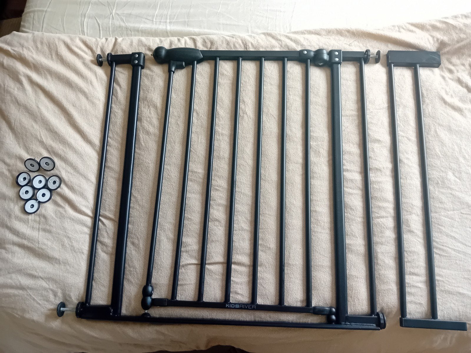 Kidsriver Klemhekje - Zwart, uitschuifbaar, Gebruikt, 100 tot 115 cm, Ophalen of Verzenden, Klemhekje