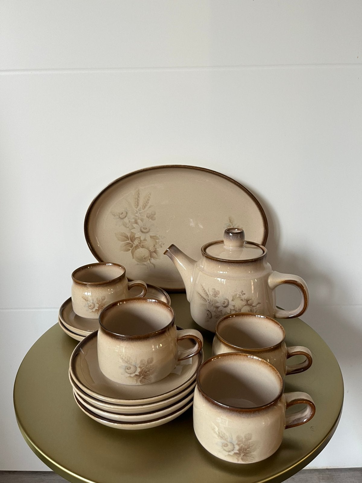 Vintage Denby "Memories" servies 8-delig (StonewareEngeland), Ophalen of Verzenden