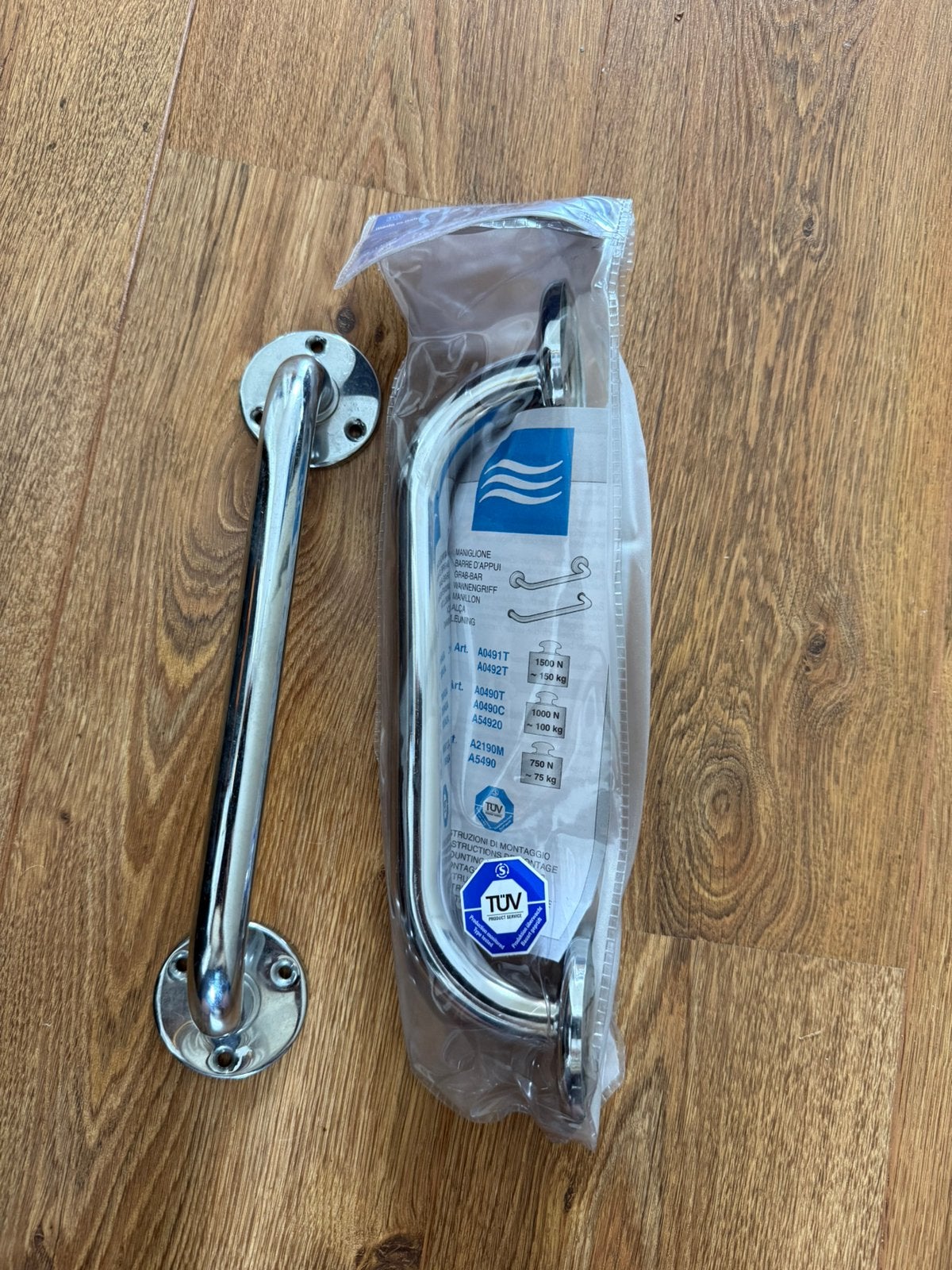 RVS Wandgreep Lengte 25 cm, Ophalen of Verzenden, Zo goed als nieuw, Rvs, Douche