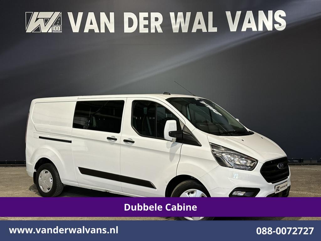 Ford Transit Custom 2.0 TDCI 130pk Automaat L2H1 Dubbele Cab, Stof, Gebruikt, 4 cilinders, Wit
