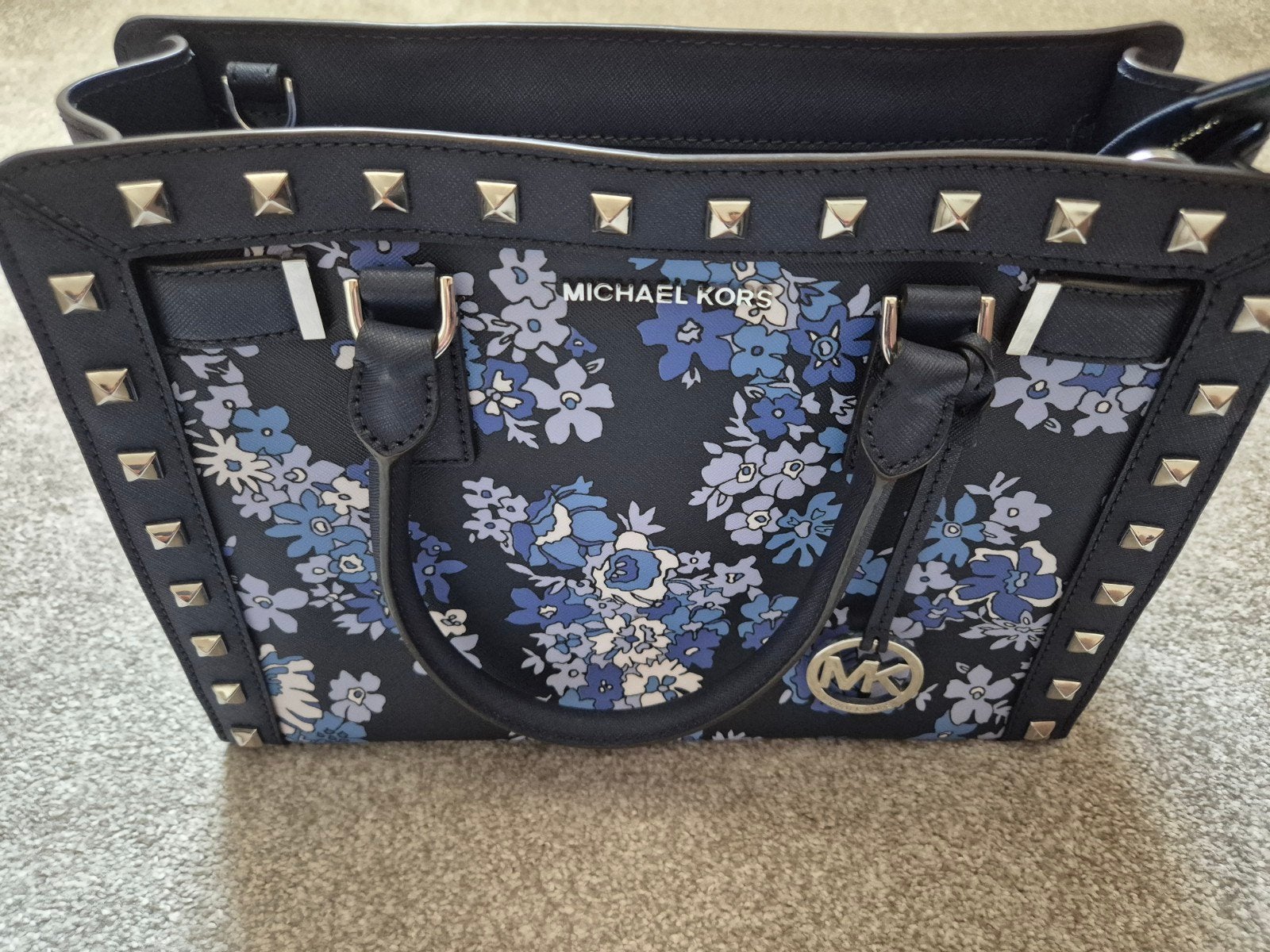 Michael Kors tas blauw, Ophalen of Verzenden, Zo goed als nieuw, Blauw, Handtas