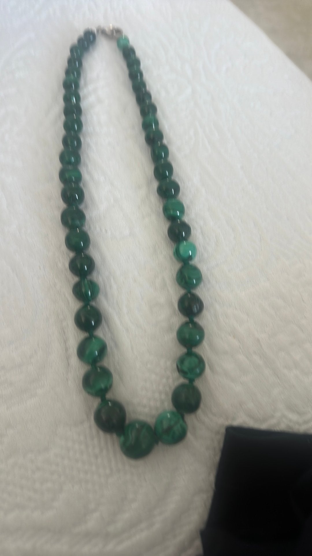 Malachiet ketting 35 euro, Sieraden, Tassen en Uiterlijk, Kettingen, Verzenden, Zo goed als nieuw, Groen, Steen of Mineraal
