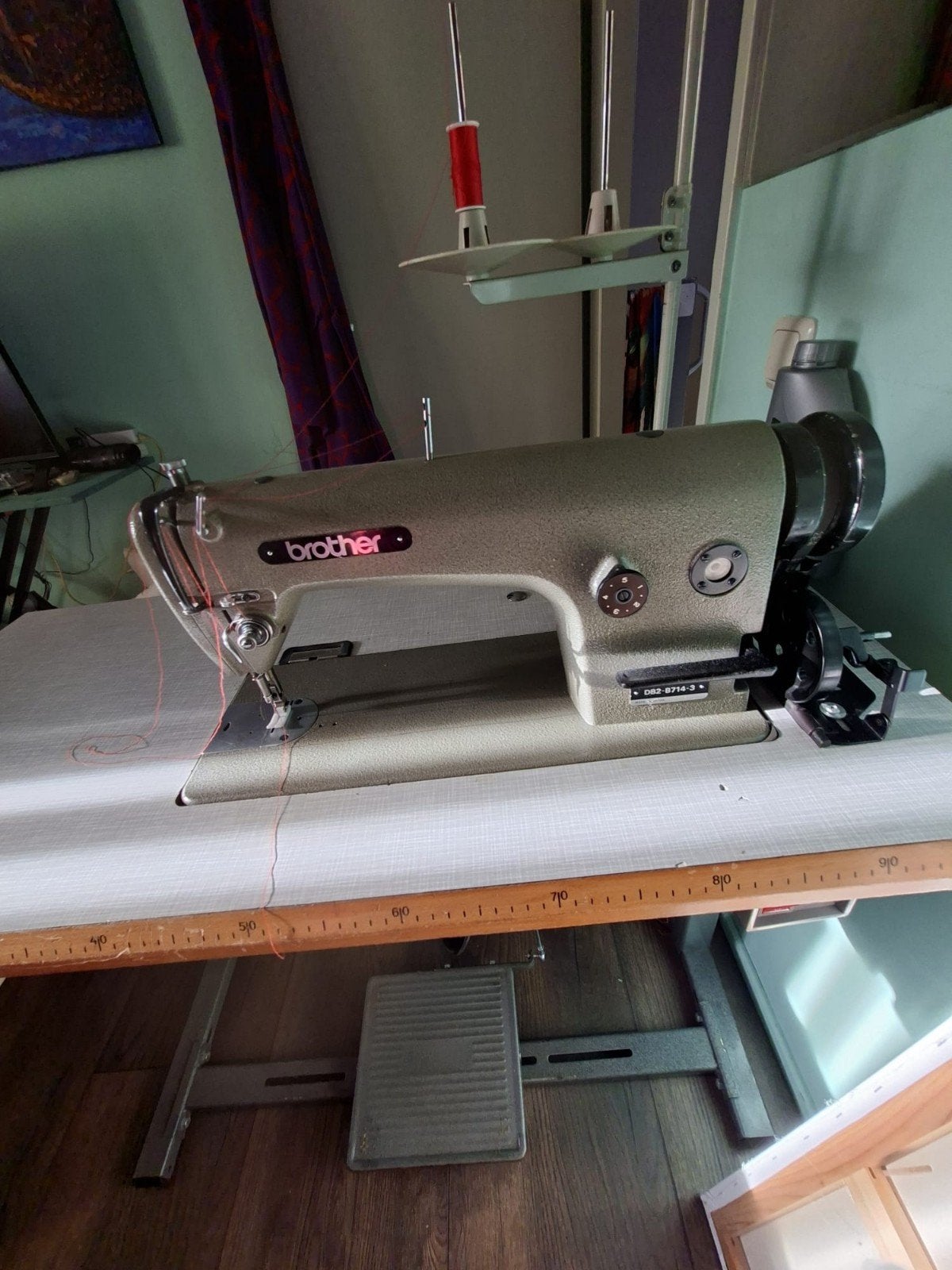 Brother industriële naaimachine met nieuwe stappenmotor, Ophalen, Gebruikt, Naaimachine, Industrieel