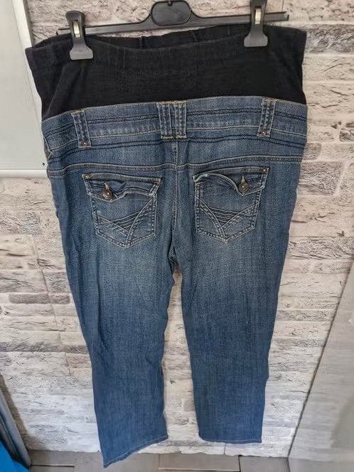 Blauwe zangerschapsbroek Maat 42 h, Kleding | Dames, Positiekleding, Blauw, Onbekend, Ophalen of Verzenden, Zo goed als nieuw