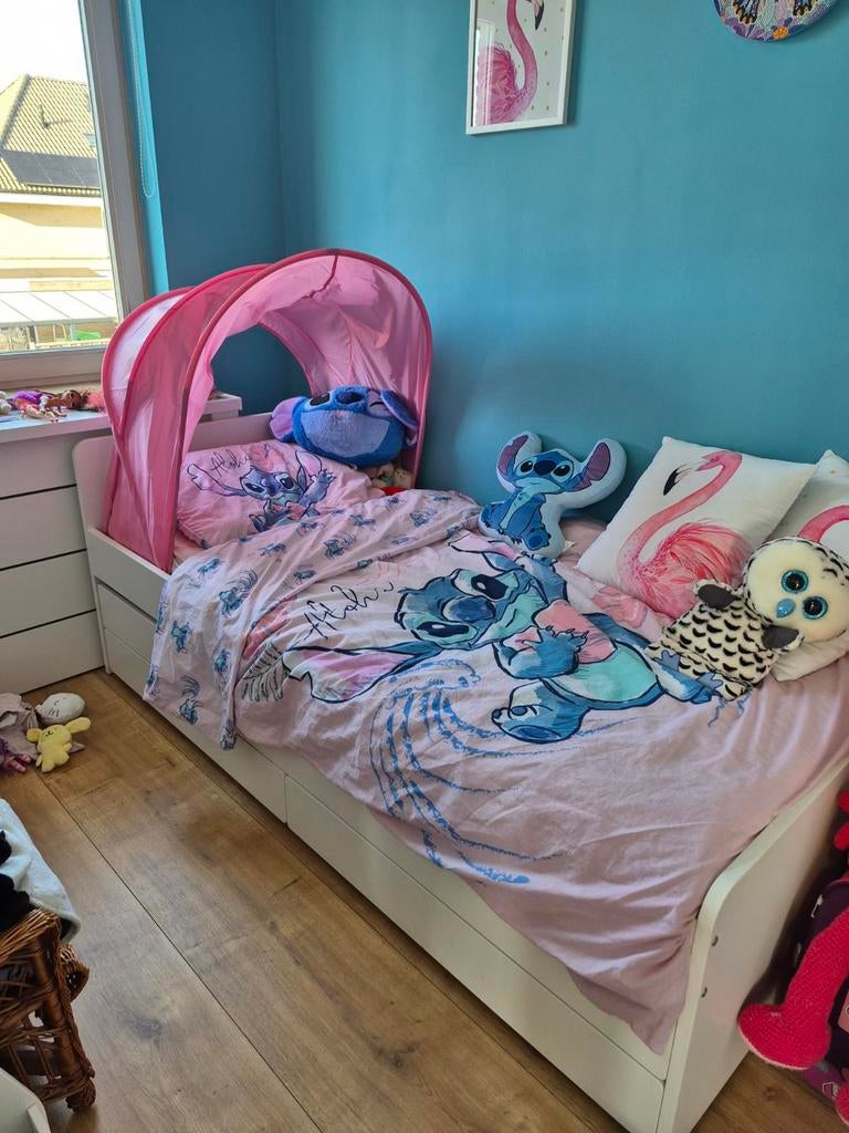 Slakt bed Ikea 90x200cm, Ophalen, 85 tot 100 cm, Gebruikt, Lattenbodem