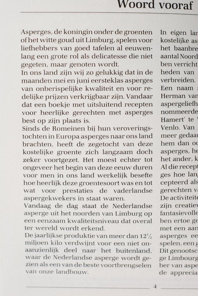 Asperges (1987), Verzenden, Zo goed als nieuw