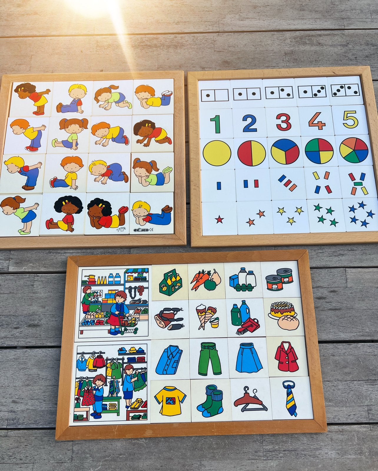 3x Educo houten educatieve spellen – compleet, Ophalen of Verzenden, Gebruikt