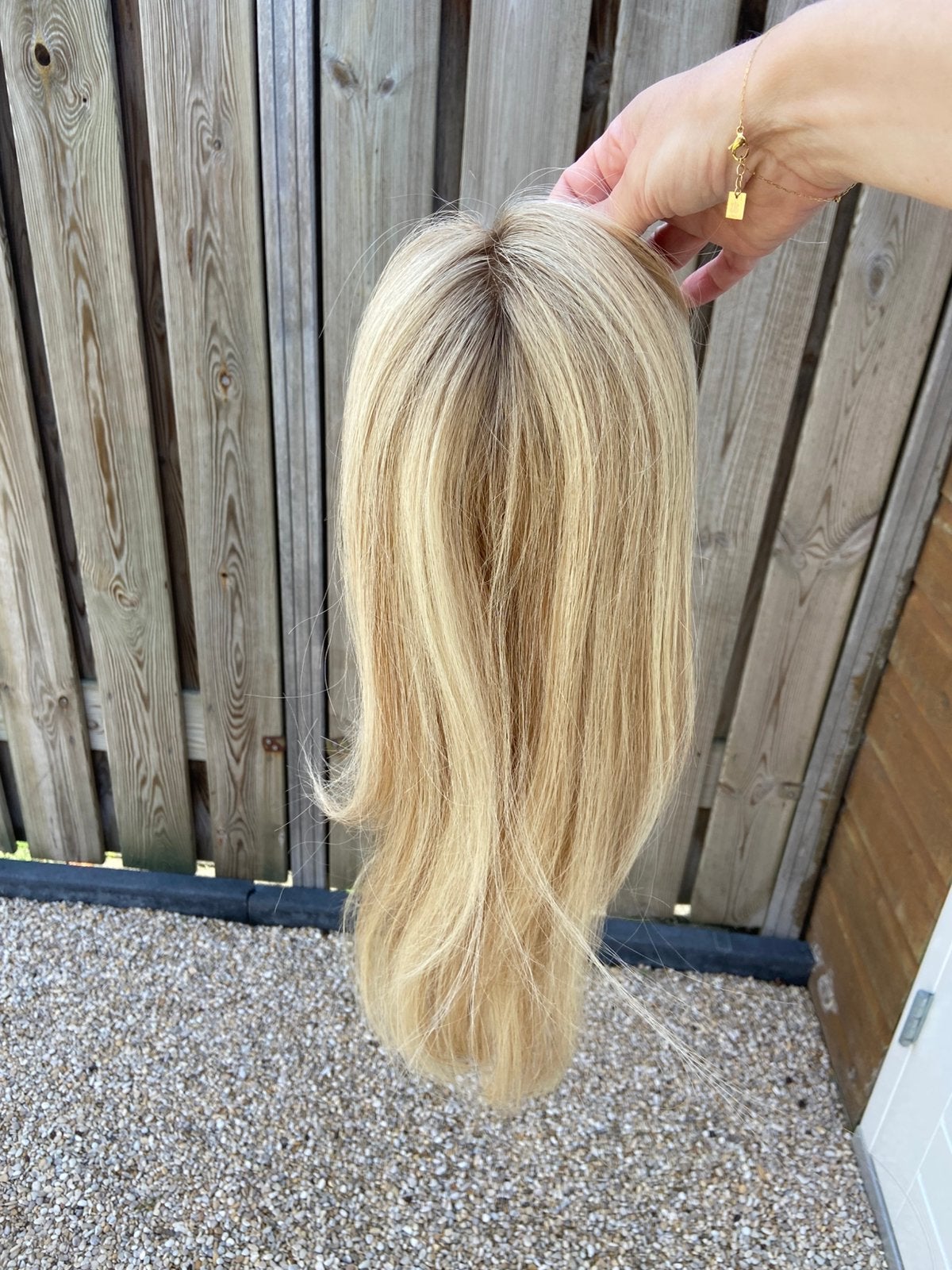 Haarwerk v-part echt haar, Sieraden, Tassen en Uiterlijk, Ophalen of Verzenden, Zo goed als nieuw, Pruik of Haarverlenging