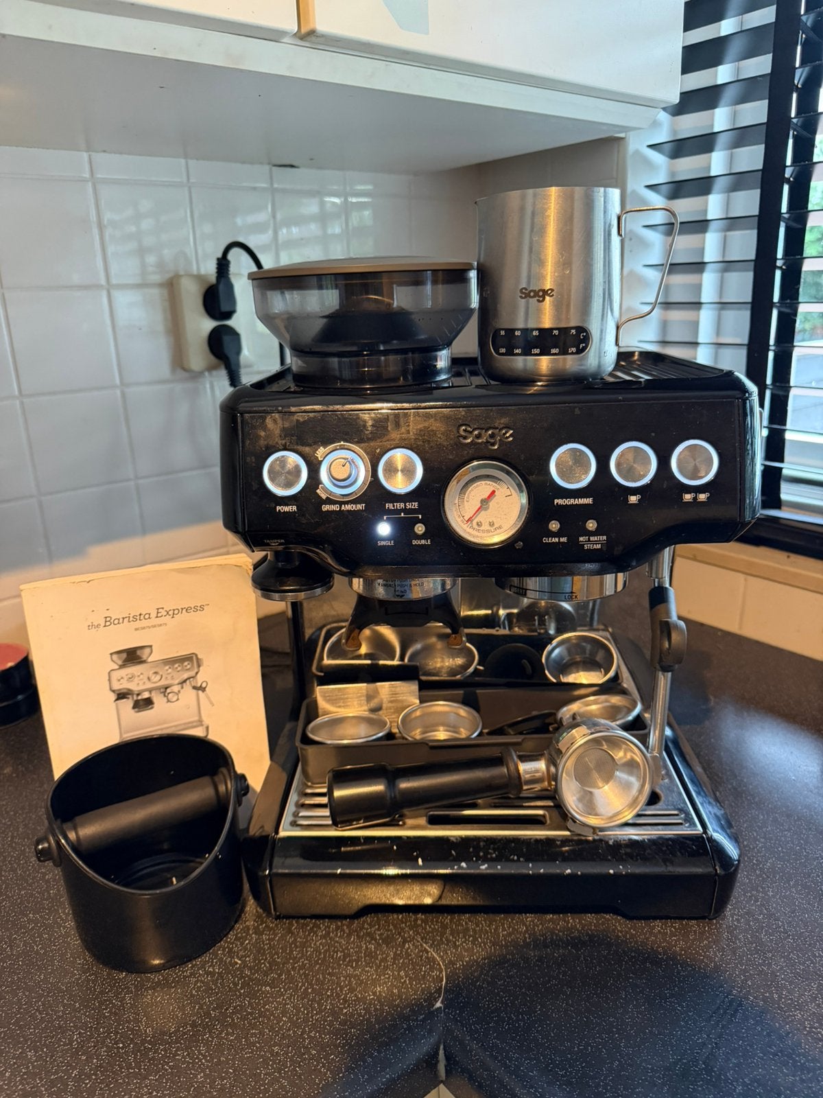 Sage Barista Express, Ophalen, Gebruikt, Espresso apparaat, Koffiebonen
