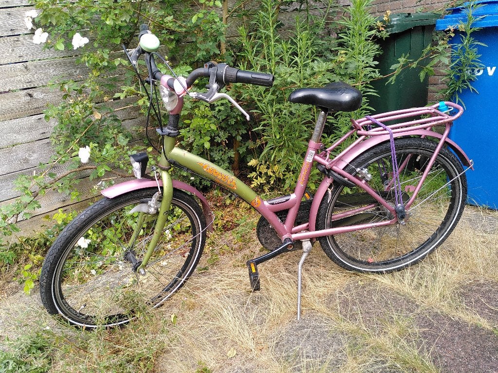 Meisjes fiets Batavus Gabana 24 inch roze groen, Ophalen, Terugtraprem, Versnellingen, Batavus