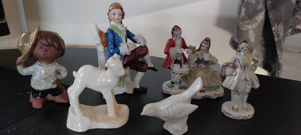 Prachtige set vintage beeldjes, Antiek en Kunst, Antiek | Porselein, Ophalen of Verzenden