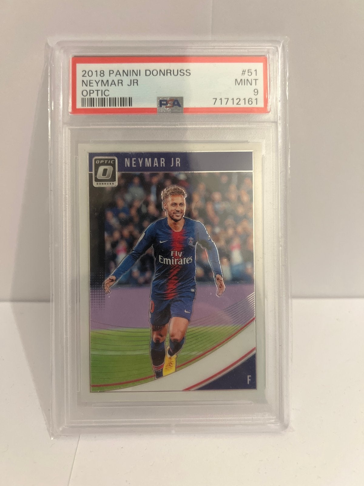 Neymar Jr. 2018 Panini Donruss Optic PSA 9 Mint Voetbalkaart, Ophalen of Verzenden, Zo goed als nieuw