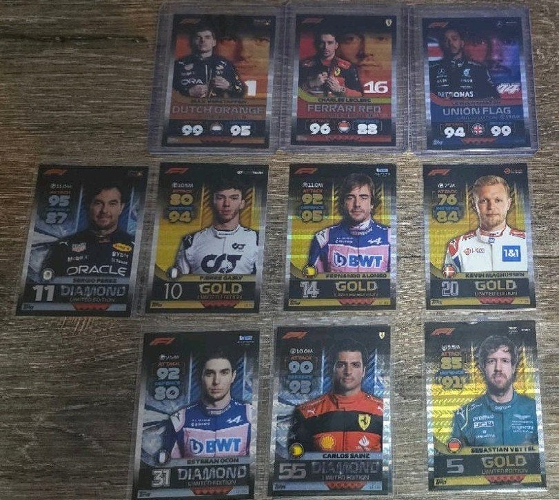 10 F1 Turbo Attax 2022 Limited Edition & Gold kaarten, Ophalen of Verzenden