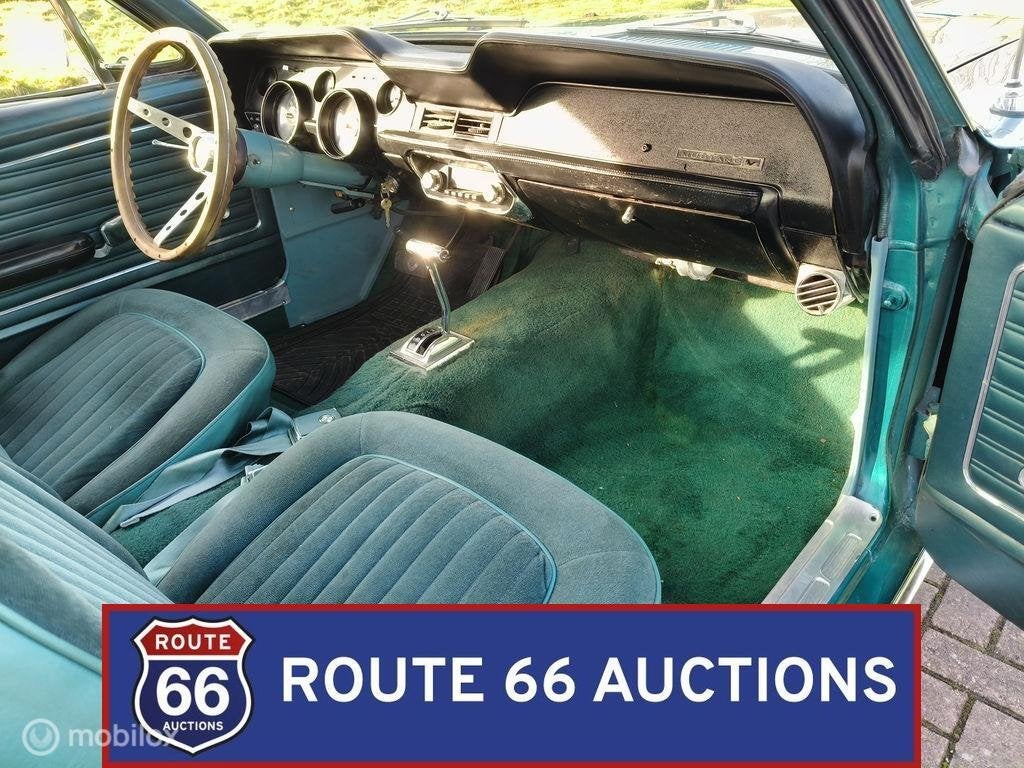 Ford Mustang Coupe | 1968 | Route 66 Auctions, Auto's, Oldtimers, Overige carrosserieën, Zwart, Bedrijf, Handgeschakeld