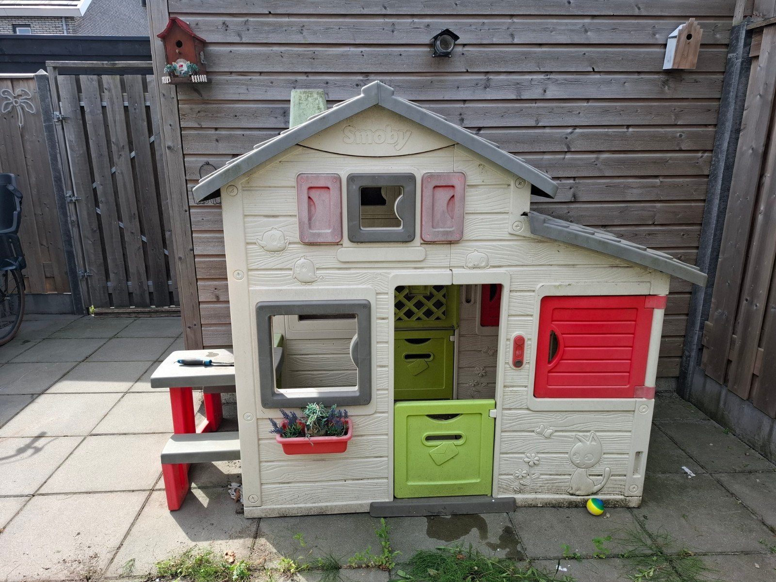 Smoby speelhuisje met picknicktafel, Ophalen, Gebruikt, Kunststof