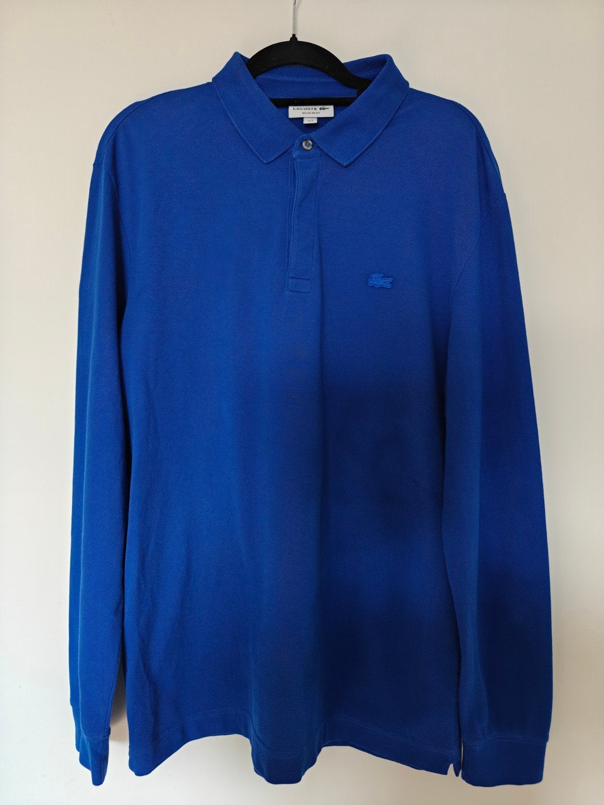 Lacoste Paris polo heren met lange mouwen, Maat 52/54 (L), Blauw, Lacoste, Ophalen of Verzenden