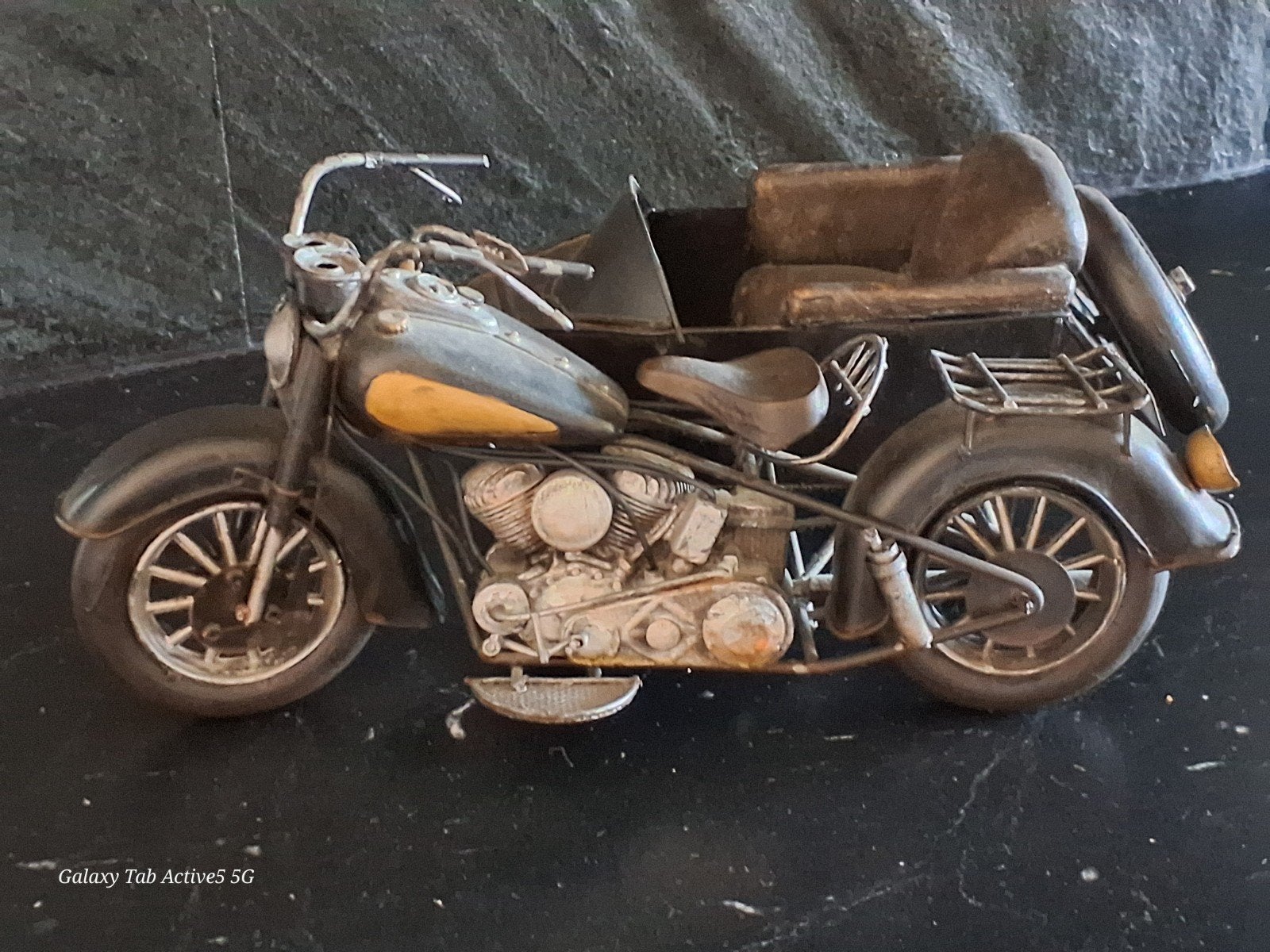 ModelMotor met zijspan metaal handmade, Ophalen, Nieuw, 1:9 t/m 1:12, Motor