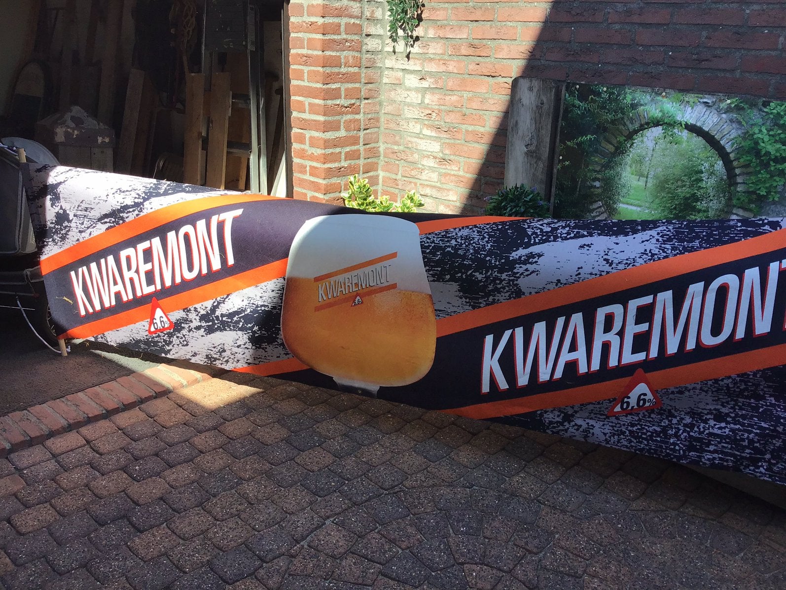 Spandoek kwaremont wielrennen, Ophalen of Verzenden, Glas of Glazen, Overige merken
