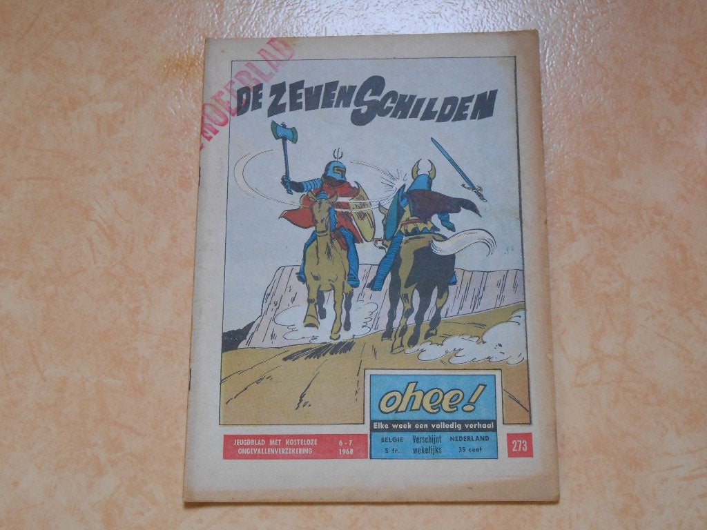 Ohee 273 De zeven schilden 1968., Eén stripboek, Ophalen of Verzenden, Zo goed als nieuw