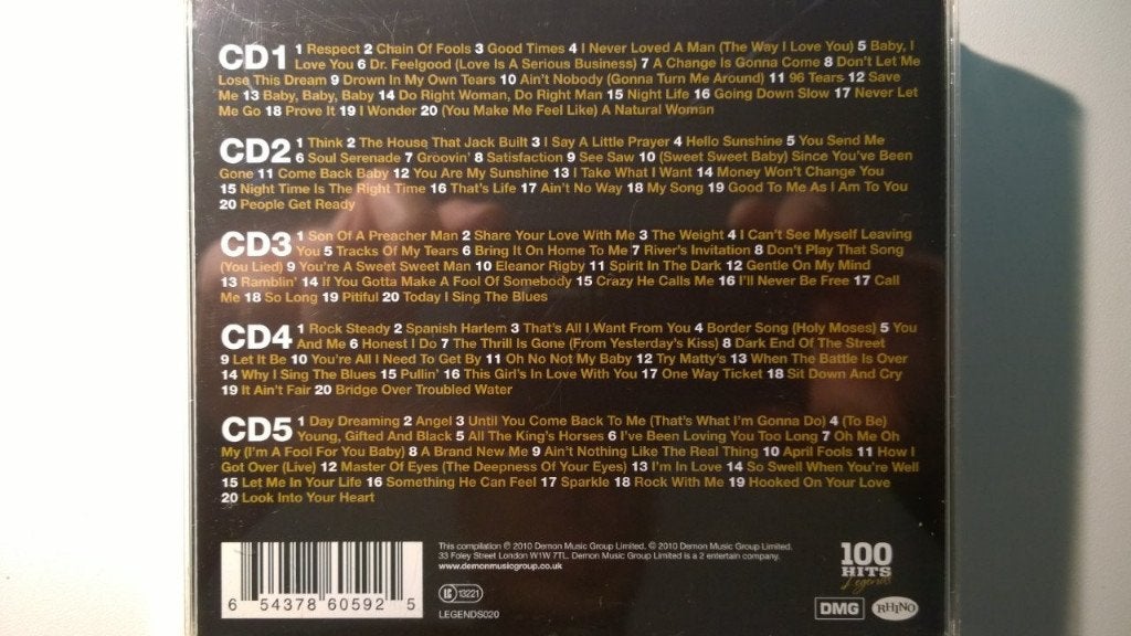 Aretha Franklin - 100 Hits Legends Aretha Franklin, Ophalen of Verzenden, Zo goed als nieuw