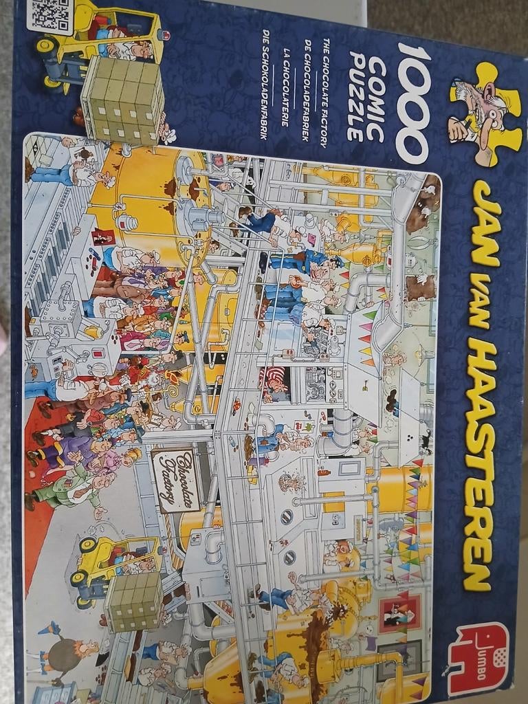 Jan van Haasteren - De Chocoladefabriek - 999 Stukjes, Ophalen of Verzenden, 500 t/m 1500 stukjes, Zo goed als nieuw, Legpuzzel