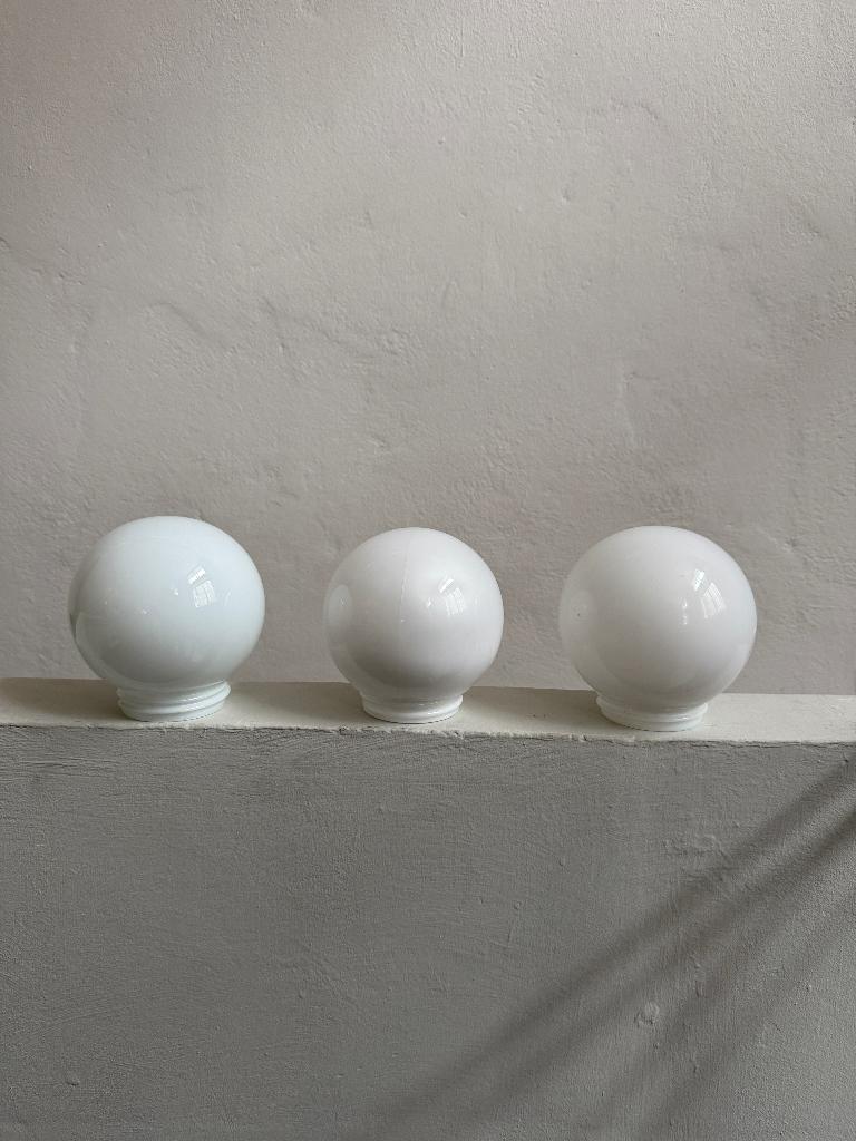 Oude schroefbollen, klein model schroefbol melkglas, Ophalen of Verzenden, Gebruikt