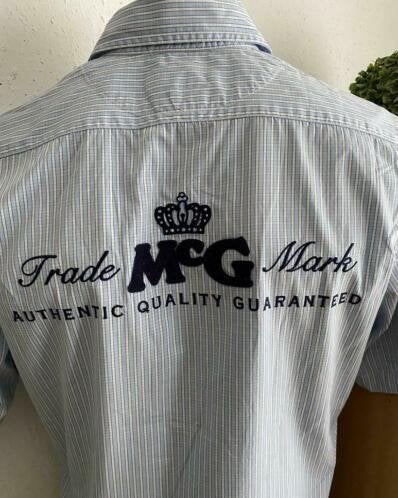 Mc Gregor overhemd maat M korte mouw!, Kleding | Heren, Ophalen of Verzenden, Zo goed als nieuw, Blauw, Halswijdte 39/40 (M)