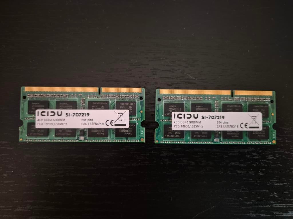 8GB DDR3 RAM, Computers en Software, RAM geheugen, DDR3, Ophalen of Verzenden, Zo goed als nieuw, Laptop